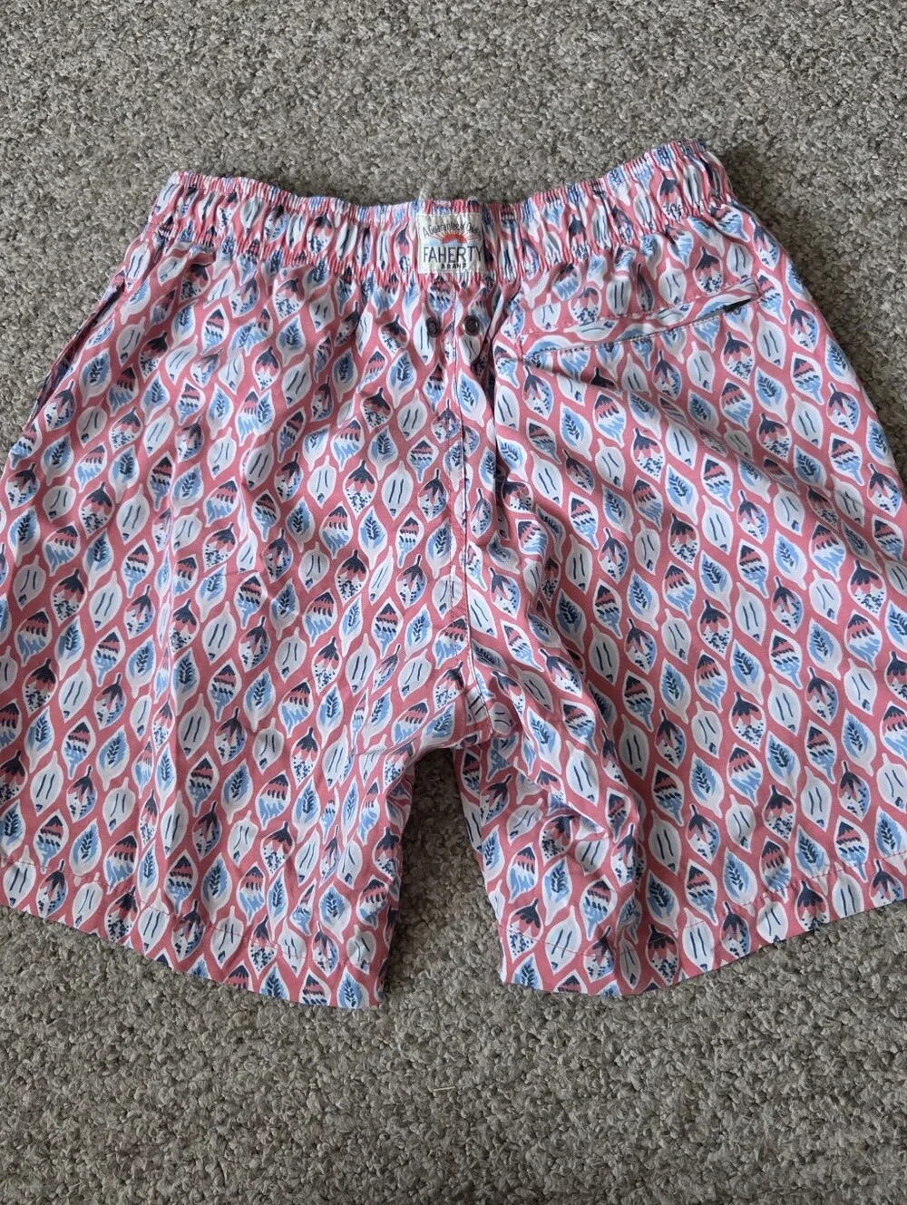 Faherty Men’s Pink‎ Patterned Cotton Shorts
